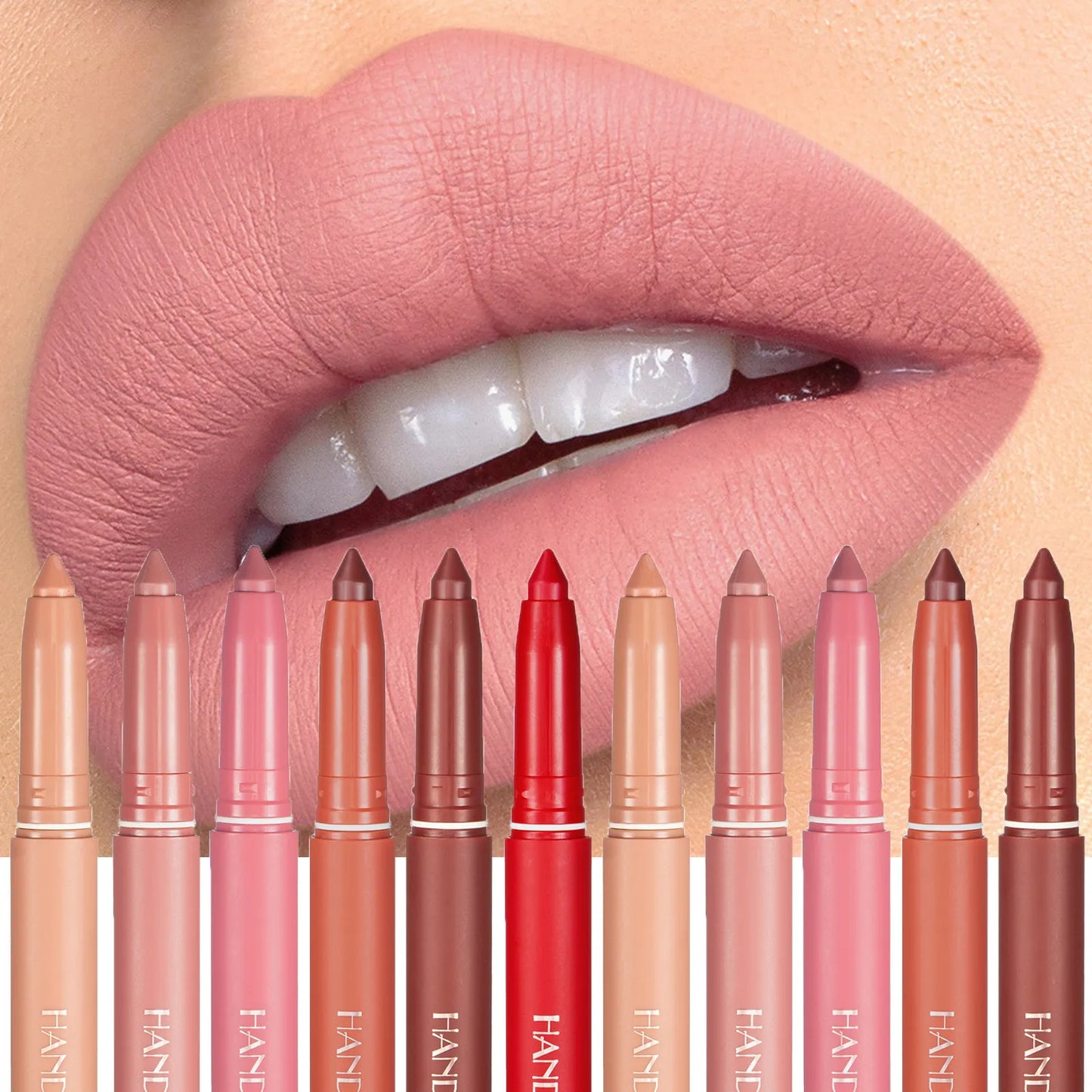 Luxelip Vault™ by Handayan – 12 Matte Nude & Pink Shades for All-Day Perfection